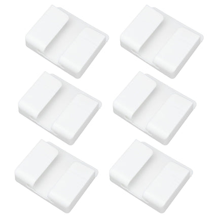 6Pcs Wall Mount Phone Holder Universal Adhesive Mobile Phone Charging Stand for Home Bedroom BathroomWhite
