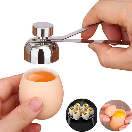 Practical Stainless Steel Egg Topper Cutter Boiled Egg Shell Opener Tool