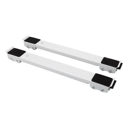 2pcs Furniture Appliance Roller Steel 300kg Load Bearing Stretchable Machine Moving Base for Dishwasher White
