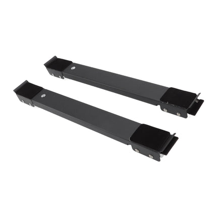 2pcs Furniture Appliance Roller Steel 300kg Load Bearing Stretchable Machine Moving Base for Dishwasher Black