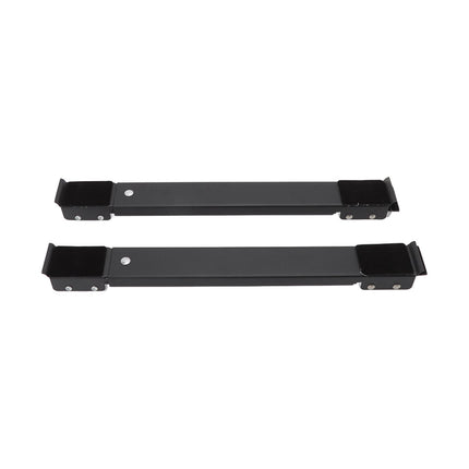 2pcs Furniture Appliance Roller Steel 300kg Load Bearing Stretchable Machine Moving Base for Dishwasher Black