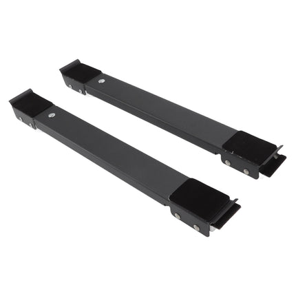 2pcs Furniture Appliance Roller Steel 300kg Load Bearing Stretchable Machine Moving Base for Dishwasher Black