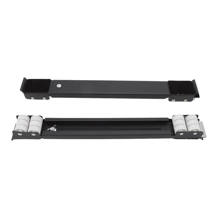 2pcs Furniture Appliance Roller Steel 300kg Load Bearing Stretchable Machine Moving Base for Dishwasher Black