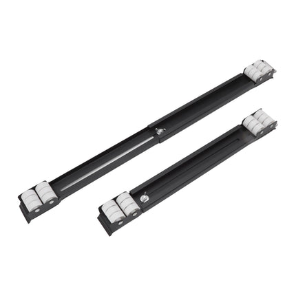 2pcs Furniture Appliance Roller Steel 300kg Load Bearing Stretchable Machine Moving Base for Dishwasher Black
