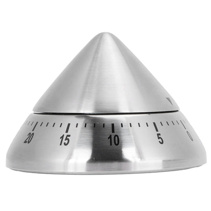 Kitchen Cooking Timer Stainless Steel Mechanical Timer Reminder Time Management Tools(PointedShaped )
