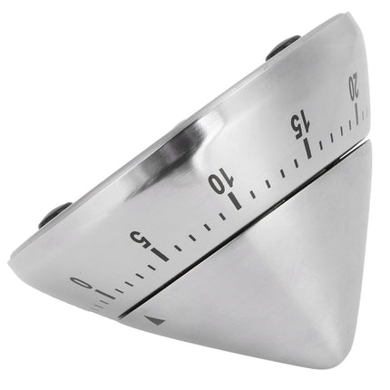 Kitchen Cooking Timer Stainless Steel Mechanical Timer Reminder Time Management Tools(PointedShaped )
