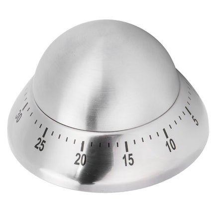 Kitchen Cooking Timer Stainless Steel Mechanical Timer Reminder Time Management ToolsRound