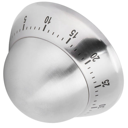 Kitchen Cooking Timer Stainless Steel Mechanical Timer Reminder Time Management ToolsRound