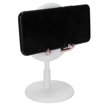 Cute Mobile Phone Holder Folding Mobile Phone Desktop Bracket for Live BroadcastWhite
