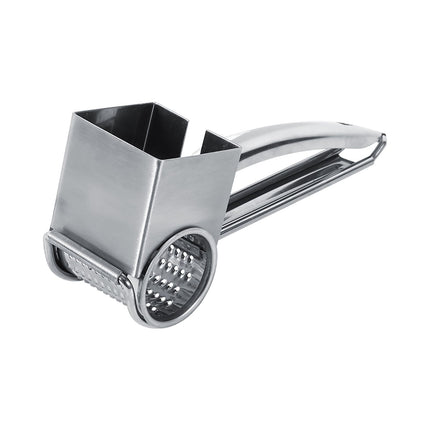 Multifunctional Kitchen Craft Rotary Stainless Steel Cheese Grater 1 Drums Slice Shred Tool