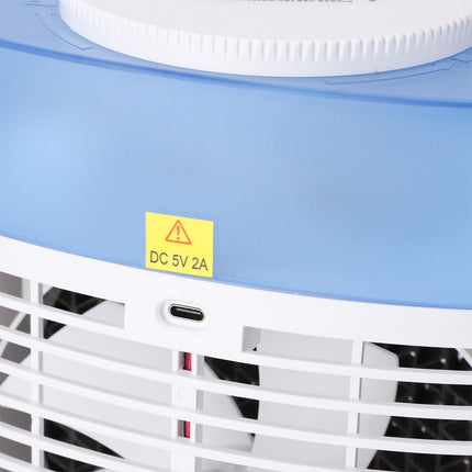 Desktop Air Conditioner Fan Remote Control Quiet Cooling Misting Fan for Office Dormitory Blue Amazing Shopping
