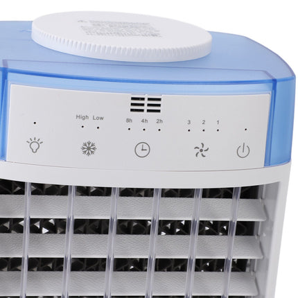 Desktop Air Conditioner Fan Remote Control Quiet Cooling Misting Fan for Office Dormitory Blue Amazing Shopping