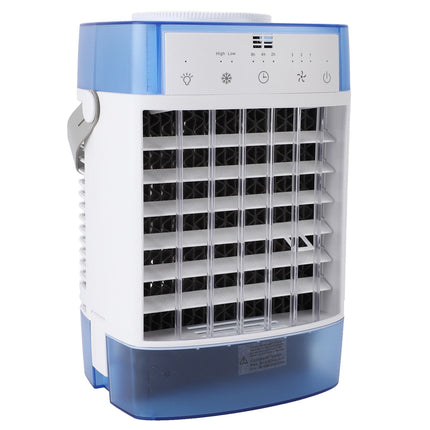 Desktop Air Conditioner Fan Remote Control Quiet Cooling Misting Fan for Office Dormitory Blue Amazing Shopping