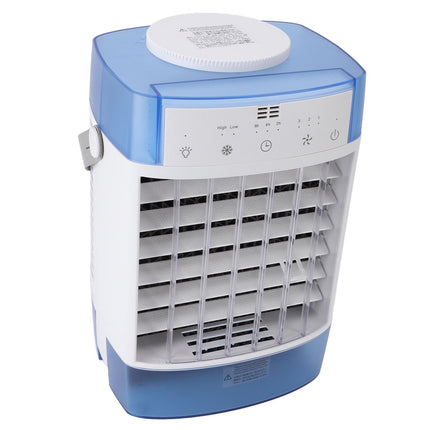 Desktop Air Conditioner Fan Remote Control Quiet Cooling Misting Fan for Office Dormitory Blue Amazing Shopping