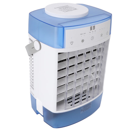 Desktop Air Conditioner Fan Remote Control Quiet Cooling Misting Fan for Office Dormitory Blue Amazing Shopping