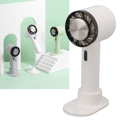 Hand Held Cooling Fan Portable USB Rechargeable Small Pocket Fan for Office Traveling White