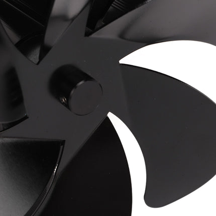 6 Blade Stove Eco Fan Black High Temperature Resistant Self Starting Energy Saving Heat Powered Fan for Home