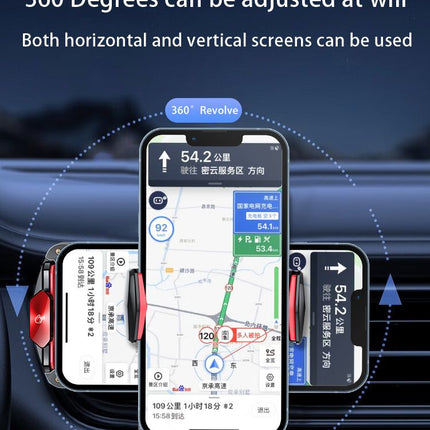 A6 Magnetic Dual Mode Wireless Car Charger Mount for iPhone Samsung Android Phones，red