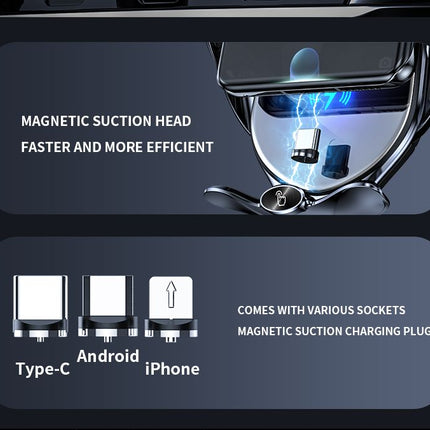FJ22 Auto Clamping Wireless Car Charger Mount Infrared Air Vent Phone Holder，Golden