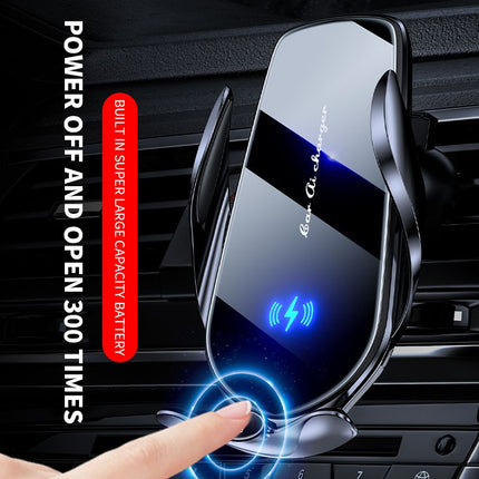 FJ22 Auto Clamping Wireless Car Charger Mount Infrared Air Vent Phone Holder，pink