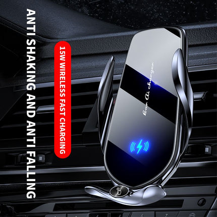 FJ22 Auto Clamping Wireless Car Charger Mount Infrared Air Vent Phone Holder，red