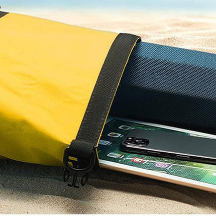 Roll-Top Backpack Dry Bag with Handle for Fishing Boating and Camping Yellow - M