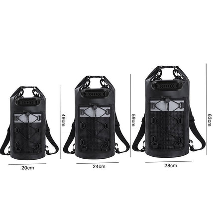 Roll-Top Backpack Dry Bag with Handle for Fishing Boating and Camping Black - M