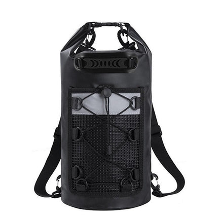 Roll-Top Backpack Dry Bag with Handle for Fishing Boating and Camping Black - M