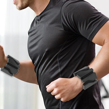 Weighted Silicone Wrist Bands Adjustable for Exercise Fitness & Strength Black