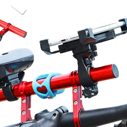 20cm Aluminum Alloy Bicycle Handlebar Extender Mount for Bike Accessories Red