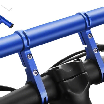 20cm Aluminum Alloy Bicycle Handlebar Extender Mount for Bike Accessories Blue