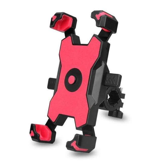 Red Secure Grip Bike Phone Mount Adjustable 360 Rotation Bicycle Handlebar Holder Universal Cradle For Mtb & Road Cycling Mounts & Holders