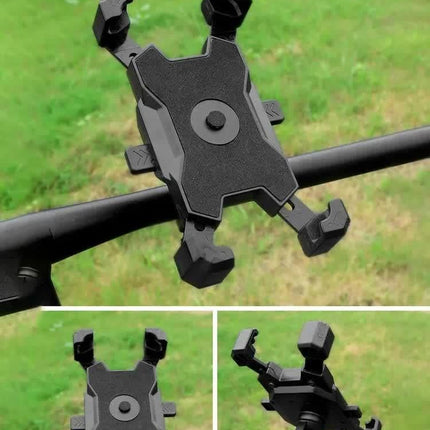 Red Secure Grip Bike Phone Mount Adjustable 360 Rotation Bicycle Handlebar Holder Universal Cradle For Mtb & Road Cycling Mounts & Holders