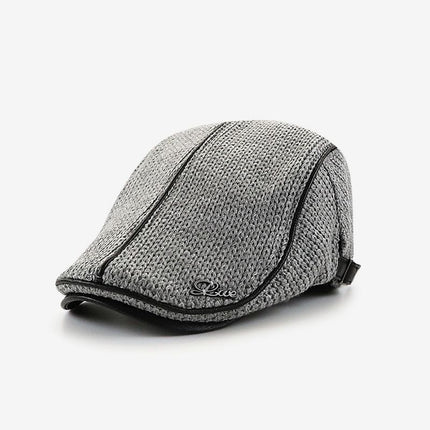 Yang Guan Knitted Cap Men Winter Warm Dark Blue