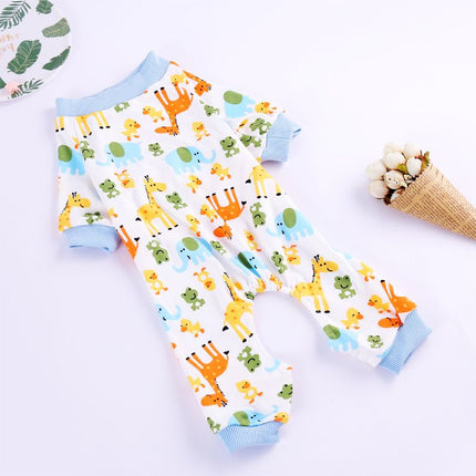 Haji Cotton Pet Four Legged Clothes Giraffe pajamas XL Size: XL; Neck (cm): 38-44; Bust (cm): 50-58; Back length (cm): 36-40; Recommended pet weight (kg): 10.0 - 15.0