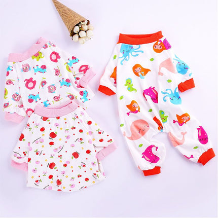 Haji Cotton Pet Four Legged Clothes Green Monkey pajamas S Size: S; Neck (cm): 24-28; Bust (cm): 32-38; Back length (cm): 22-25; Recommended pet weight (kg): 2.5 - 4.5