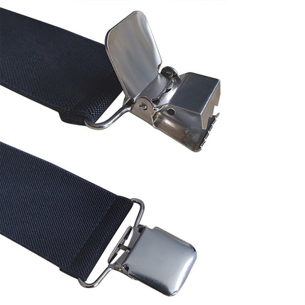 Jill Cool 5cm Men Elastic Polyester Suspenders 4 Clips 5.0 four clips-wine red Size: one size(adjustable); Product type: suspenders; Size reference: width: 2.5cm - 3.5cm; length: 90cm - 120cm (stretchable)