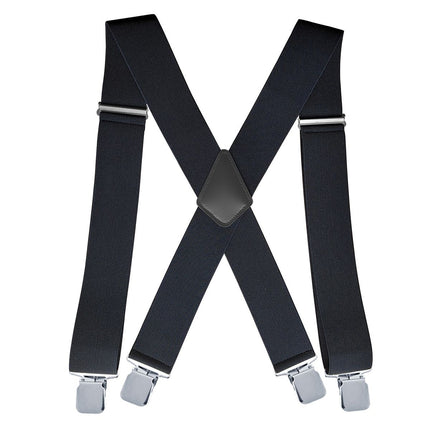 Jill Cool 5cm Men Elastic Polyester Suspenders 4 Clips 5.0 four clip-National Wind Size: one size(adjustable); Product type: suspenders; Size reference: width: 2.5cm - 3.5cm; length: 90cm - 120cm (stretchable)