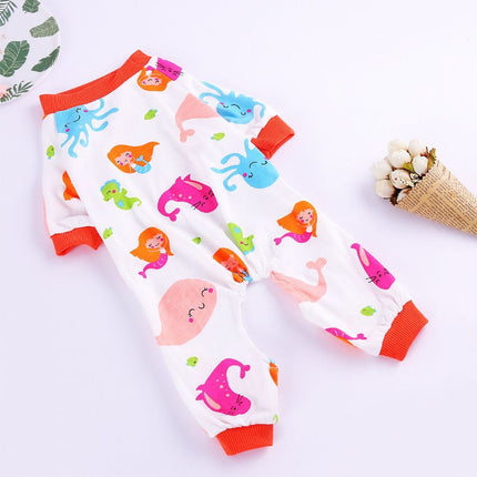 Haji Cotton Pet Four Legged Clothes Mermaid XL Size: XL; Neck (cm): 38-44; Bust (cm): 50-58; Back length (cm): 36-40; Recommended pet weight (kg): 10.0 - 15.0