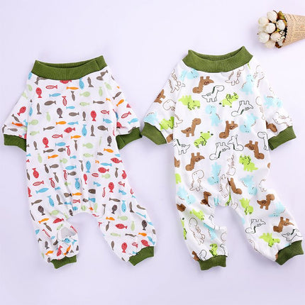 Haji Cotton Pet Four Legged Clothes Small fish XL Size: XL; Neck (cm): 38-44; Bust (cm): 50-58; Back length (cm): 36-40; Recommended pet weight (kg): 10.0 - 15.0