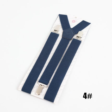 Clockwise 3 Clip Suspenders Unisex Adjustable Polyester Zhang Qing Size: one size(adjustable); Product type: suspenders; Size reference: width: 2.5cm - 3.5cm; length: 90cm - 120cm (stretchable)
