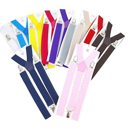 Clockwise 3 Clip Suspenders Unisex Adjustable Polyester Black Size: one size(adjustable); Product type: suspenders; Size reference: width: 2.5cm - 3.5cm; length: 90cm - 120cm (stretchable)