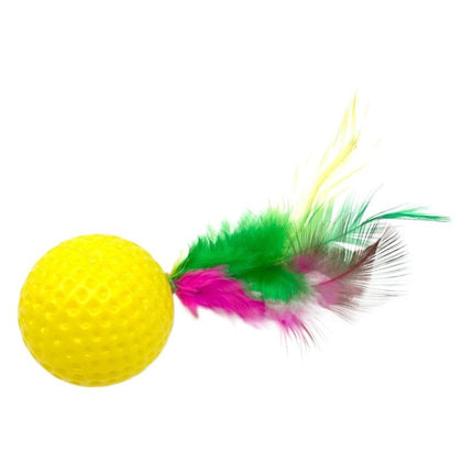 Cat Toy Ball Plastic Sound Golf Badminton Color mixing 3.5*12cm