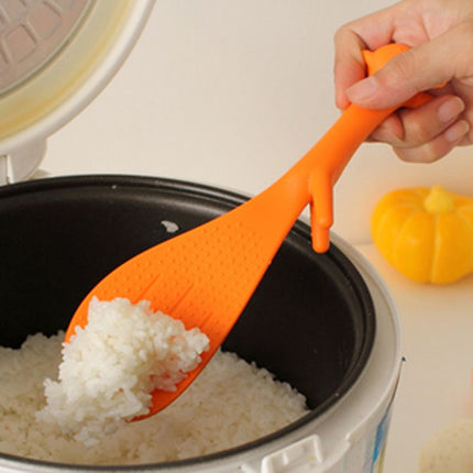 Squirrel Rice Spoon PP Non Stick Kitchen Utensil 21CM White 21*5.7CM