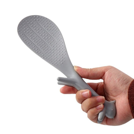 Squirrel Rice Spoon PP Non Stick Kitchen Utensil 21CM White 21*5.7CM
