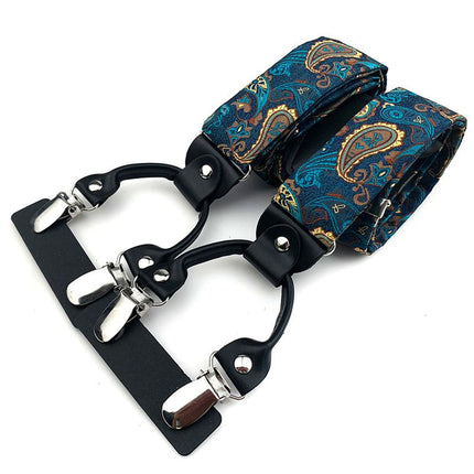Qimulan Men's Y-Style 6 Clip Adjustable Polyester... BD-A07 Size: one size(adjustable); Product type: suspenders; Size reference: width: 2.5cm - 3.5cm; length: 90cm - 120cm (stretchable)