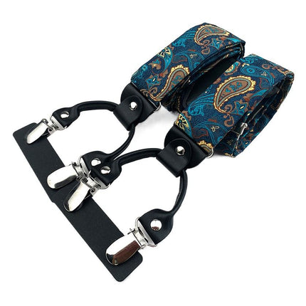 Qimulan Men's Y-Style 6 Clip Adjustable Polyester... BD-A15 Size: one size(adjustable); Product type: suspenders; Size reference: width: 2.5cm - 3.5cm; length: 90cm - 120cm (stretchable)