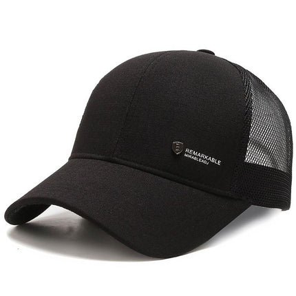Snoya Men Breathable Mesh Baseball Cap Sun Protection Black Adjustable