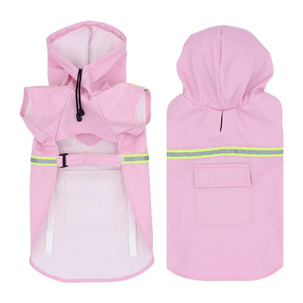 Belu Waterproof Reflective Dog Raincoat Hooded PU Yellow 3XL (14.00 kg-24.00 kg