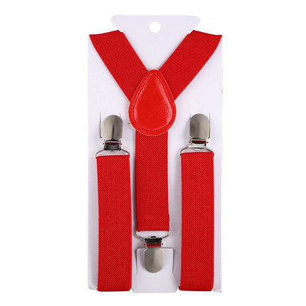 Children Y Strap 3 Clips Adjustable Polyester navy blue Size: one size(adjustable); Product type: suspenders; Size reference: width: 2.5cm - 3.5cm; length: 90cm - 120cm (stretchable)